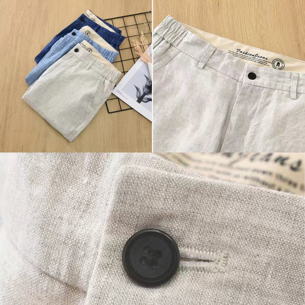 Pantalones Cortos de Lino Parisinos Old Money