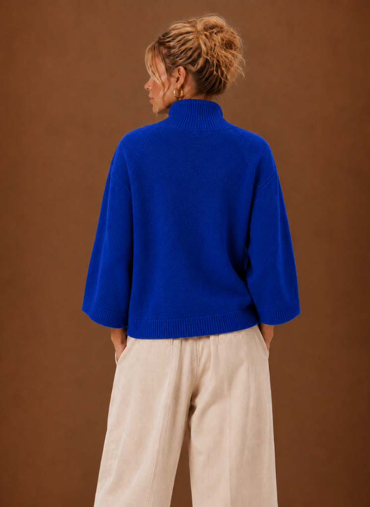 Suéter de Punto Grueso para Mujeres - Cuello Alto Oversized | Areleon
