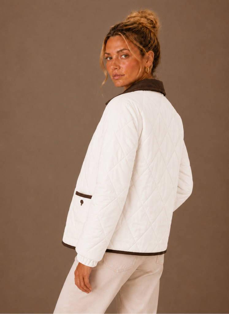 Chaqueta Acolchada de Mujer con Cuello de Pana | Areleon