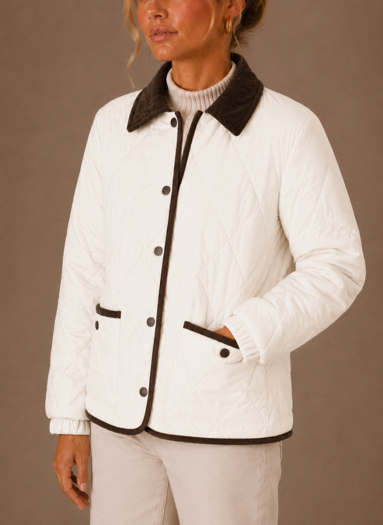 Chaqueta Acolchada de Mujer con Cuello de Pana | Areleon