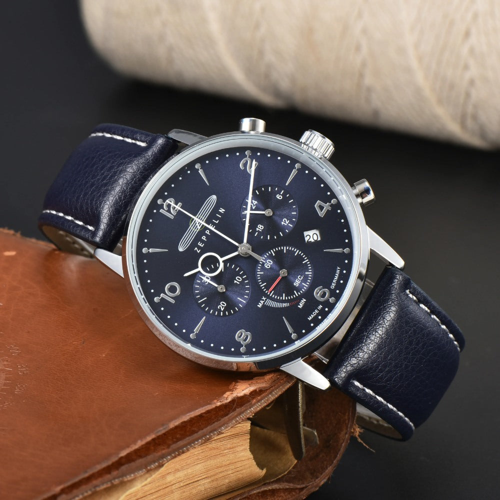 Reloj Cronógrafo Zeppelin 100 Años Azul