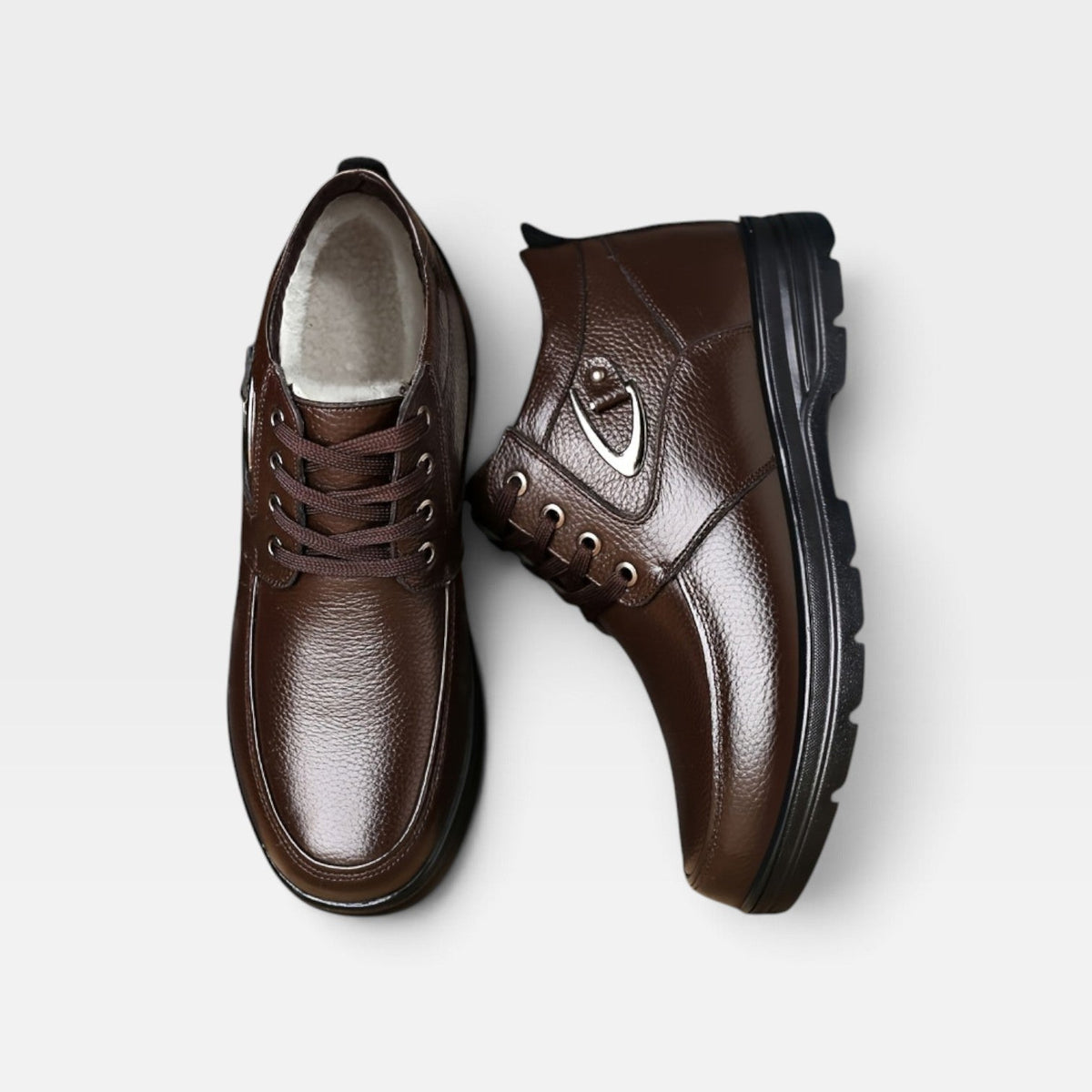 Botas de Cuero Genuino para Hombre con Cordones