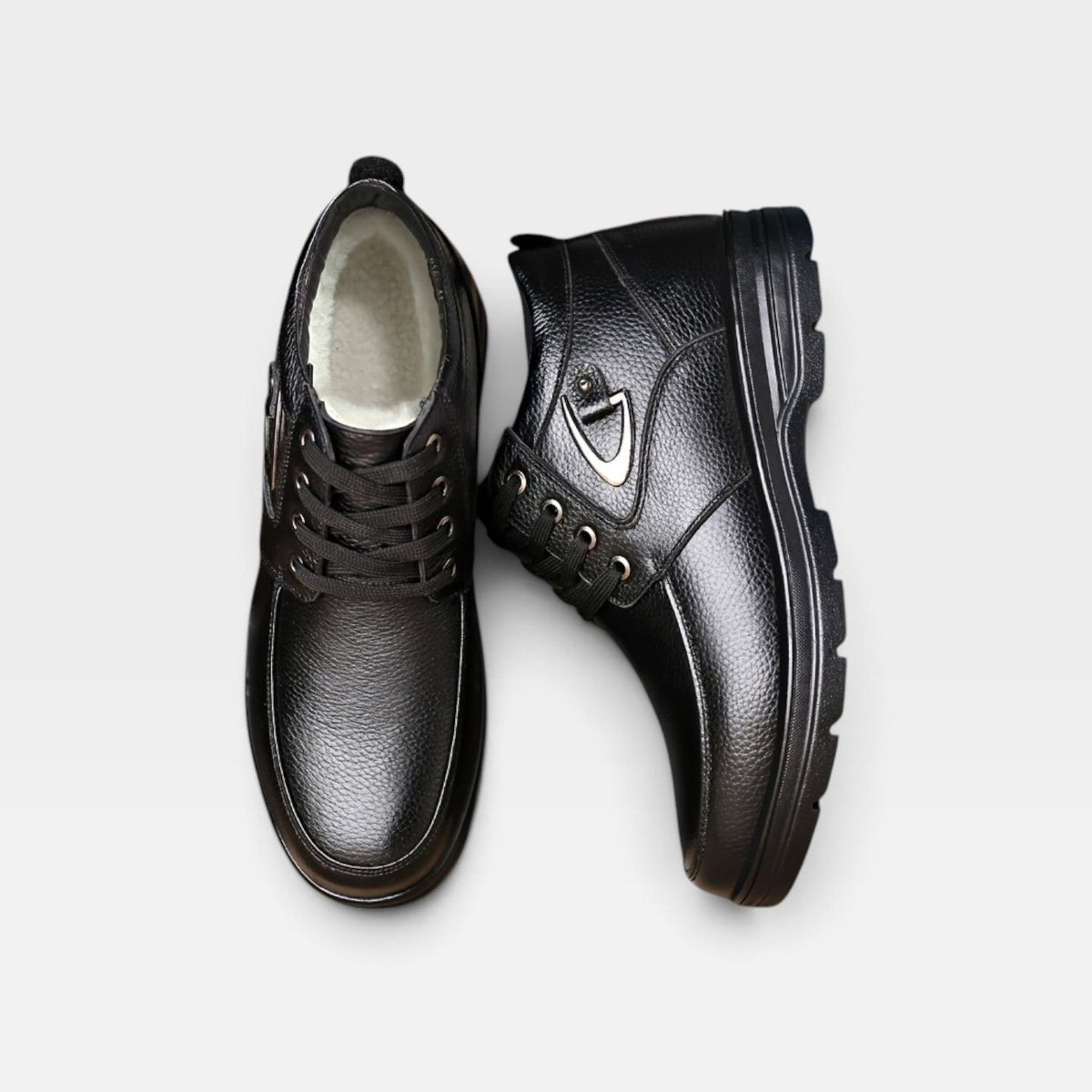 Botas de Cuero Genuino para Hombre con Cordones