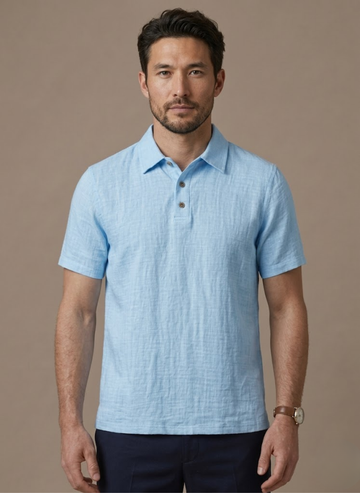 Camisa de Playa de Lino para Hombre – Ligera y Transpirable para el Verano | Areleon