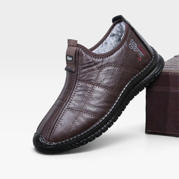 Botas de Cuero Impermeables para Hombre en Invierno