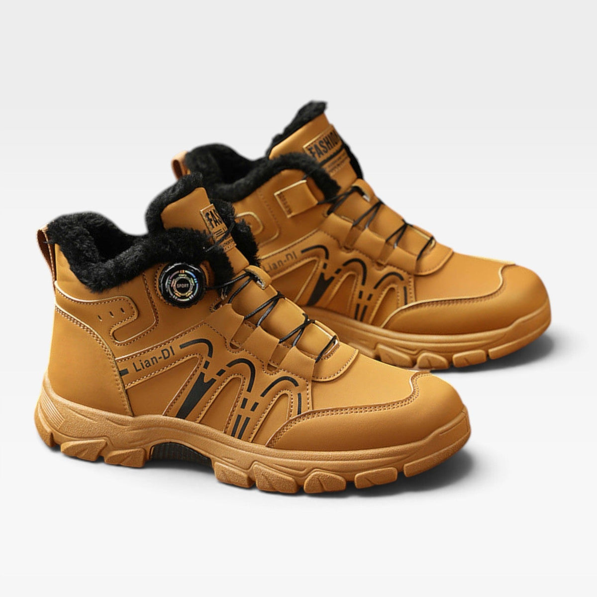 Botas de Invierno Aisladas de Cuero para Hombre