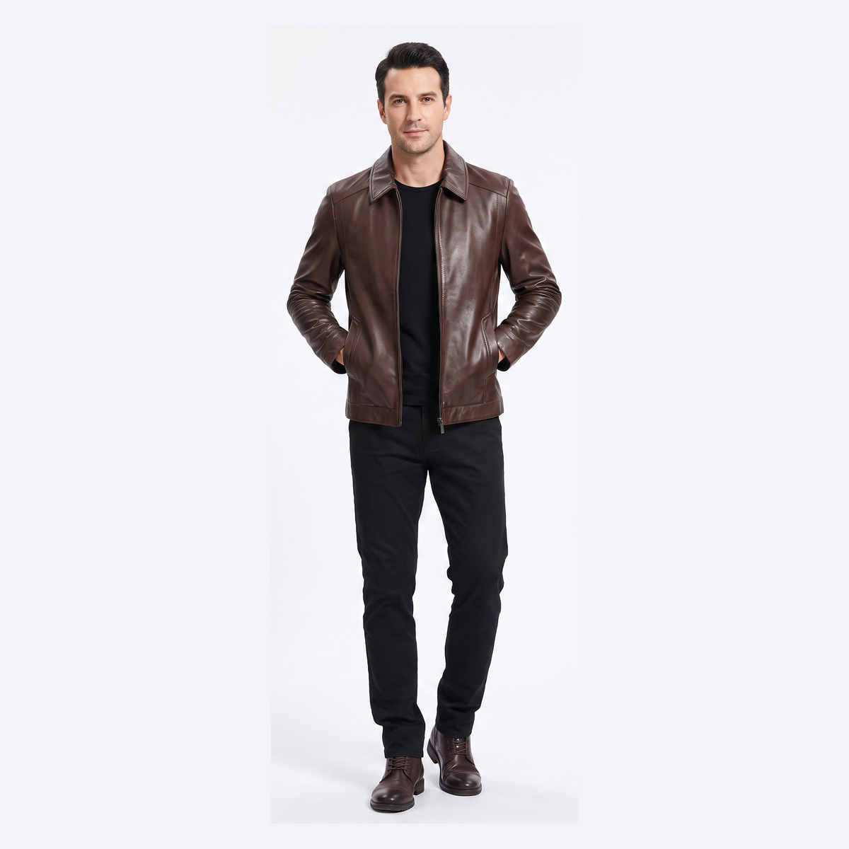 Chaqueta de Cuero Bassano