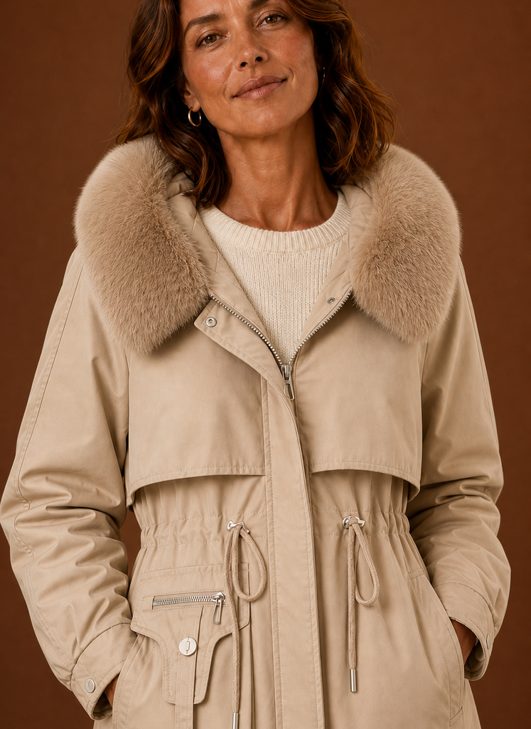 Chaqueta Parka para Mujer - Abrigo de Invierno con Capucha de Piel Sintética | Areleon