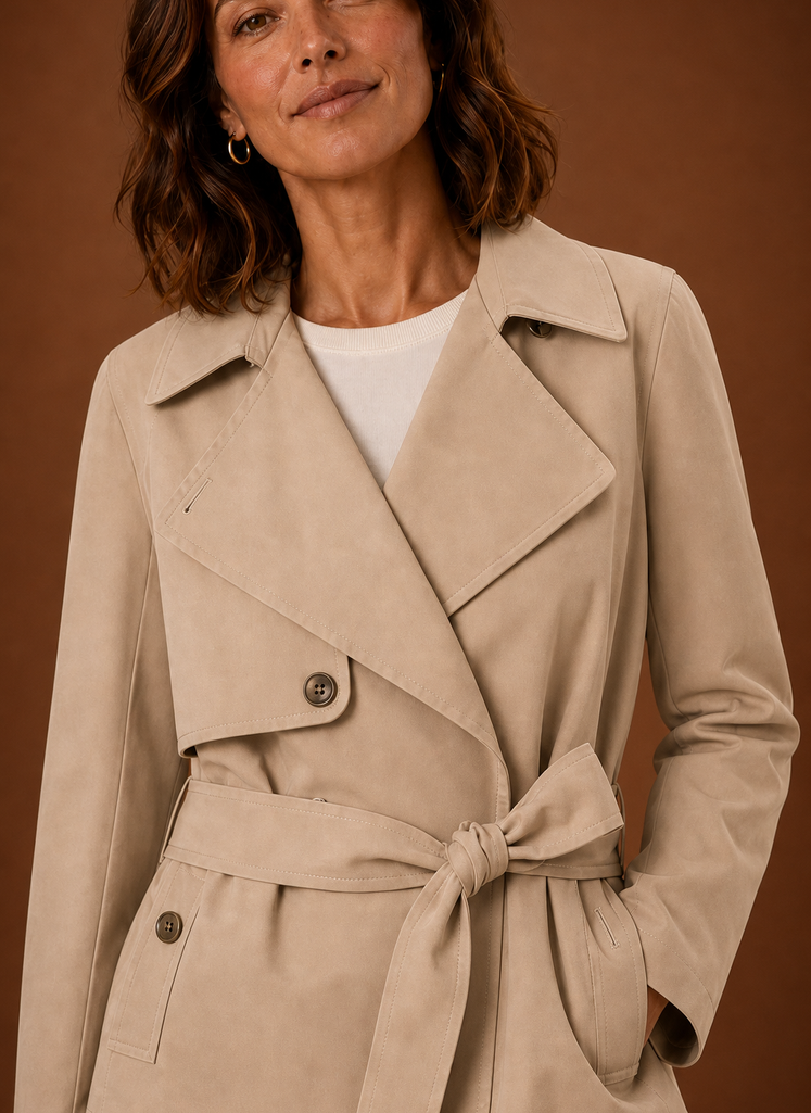 Abrigo Trench para Mujer - Chaqueta Casual con Cinturón | Areleon