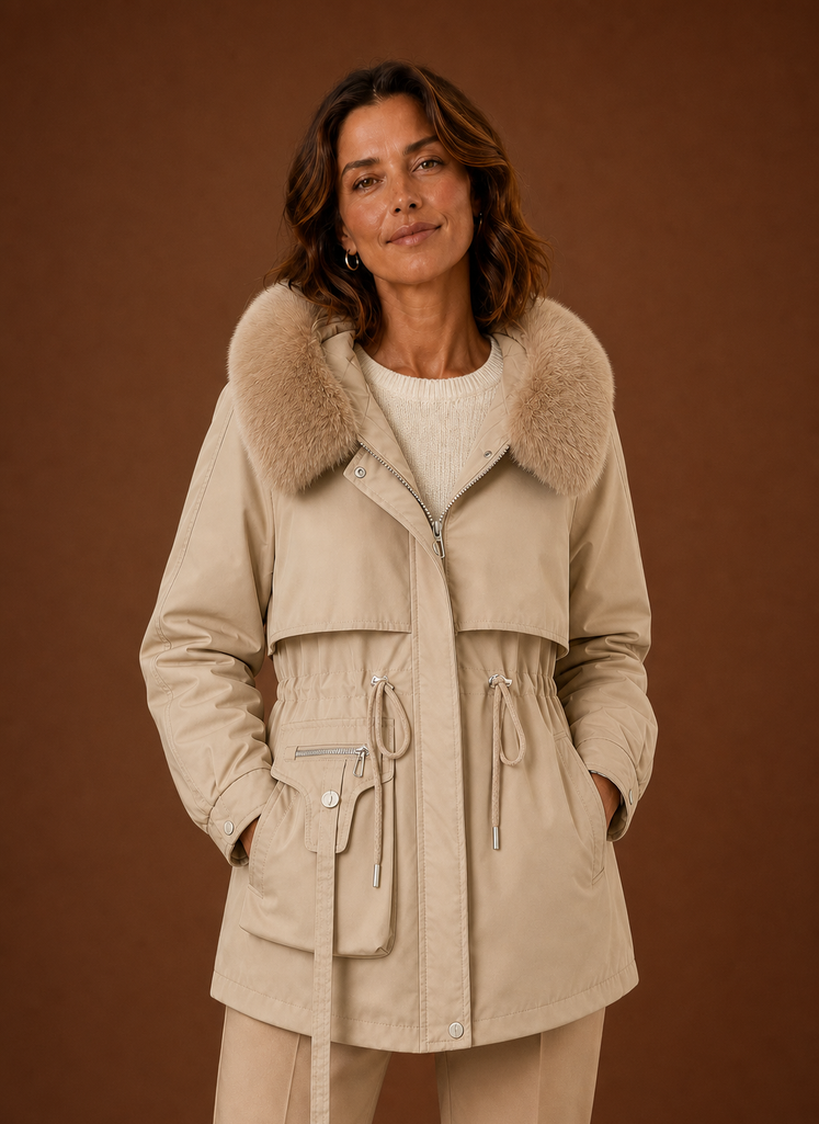 Chaqueta Parka para Mujer - Abrigo de Invierno con Capucha de Piel Sintética | Areleon