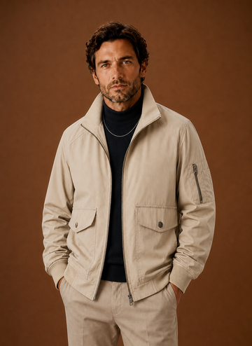 Chaqueta Bomber Ligera para Hombre Chaqueta Casual con Cremallera | Areleon