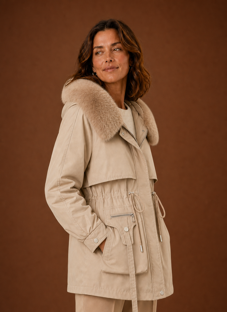 Chaqueta Parka para Mujer - Abrigo de Invierno con Capucha de Piel Sintética | Areleon