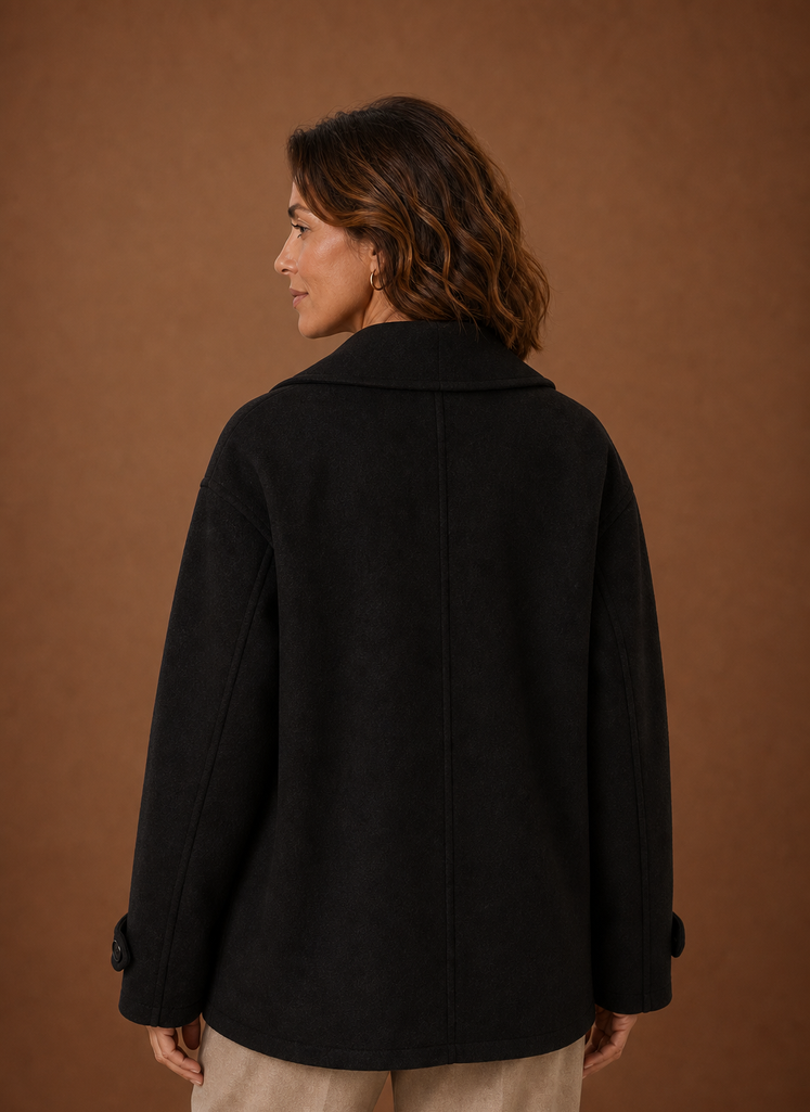 Abrigo Largo para Mujer - Abrigo Casual Suelto con Botones | Areleon