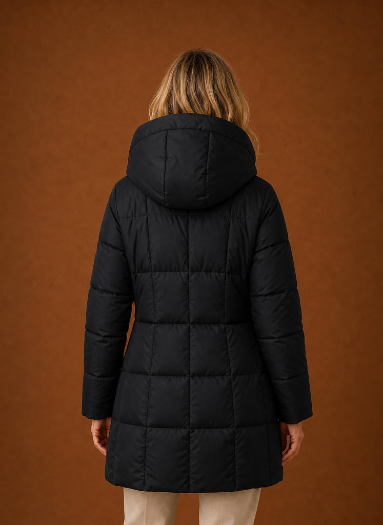 Chaqueta Acolchada para Mujeres - Abrigo Largo con Capucha para Invierno | Areleon