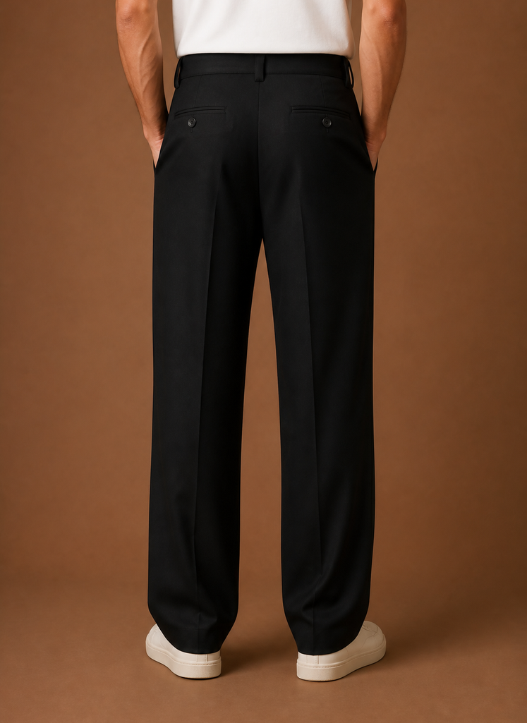 Pantalones de Pierna Ancha con Pliegues para Hombre | Areleon