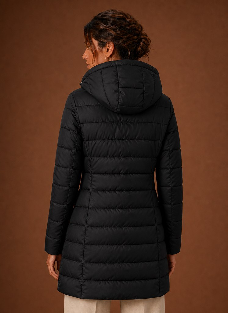 Abrigo Largo de Puffer para Mujeres - Abrigo de Invierno con Capucha y Forro de Piel Sintética | Areleon
