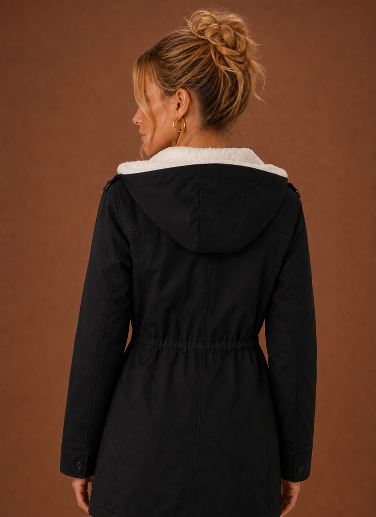 Chaqueta Parka para Mujer - Abrigo Largo de Invierno con Capucha Forrado de Forro Polar | Areleon