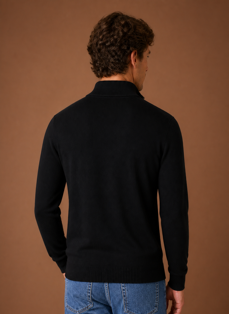 Suéter de Cuello Cuarto para Hombre | Areleon