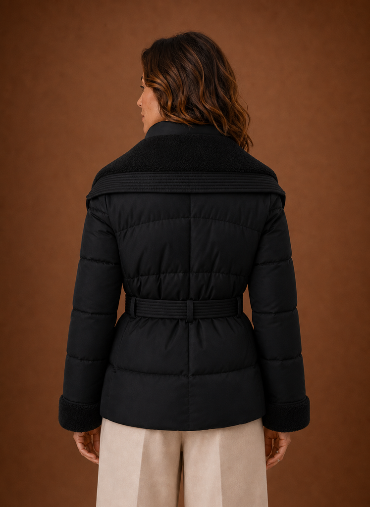 Chaqueta de Plumas para Mujeres - Abrigo de Invierno con Cinturón | Areleon