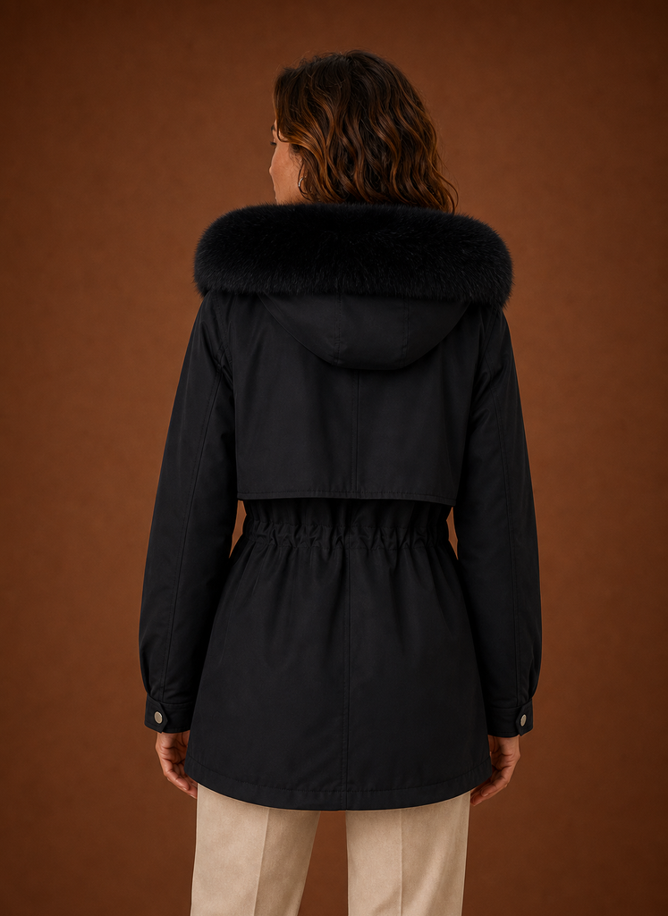 Chaqueta Parka para Mujer - Abrigo de Invierno con Capucha de Piel Sintética | Areleon