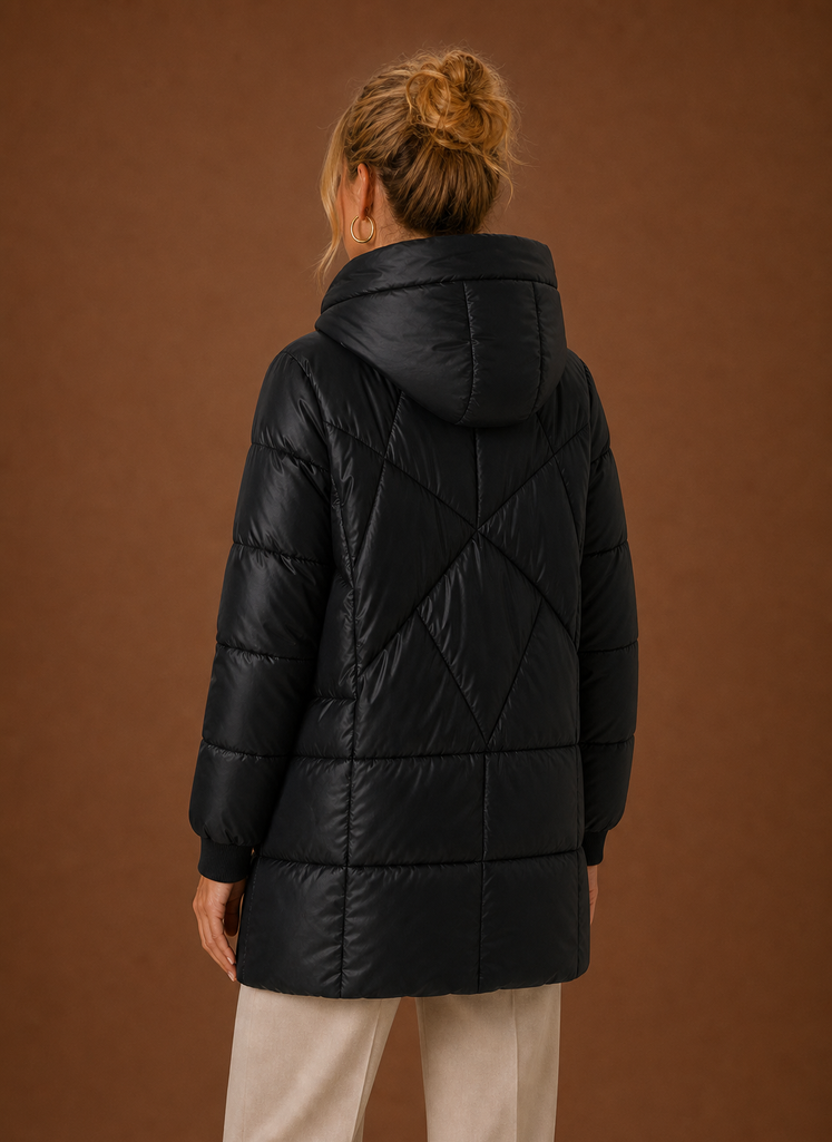 Chaqueta Puffer Larga para Mujer - Abrigo de Invierno con Capucha | Areleon
