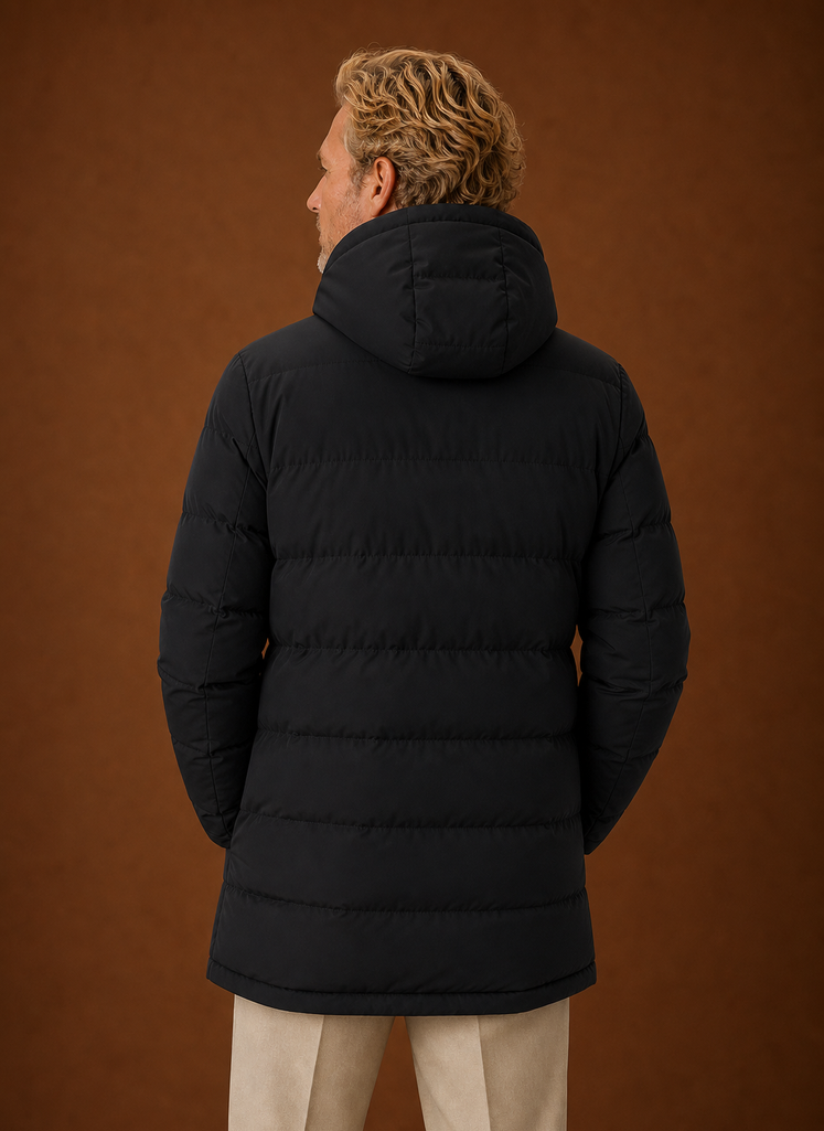 Chaqueta Puffer para Hombre - Abrigo de Invierno Aislado con Capucha Larga | Areleon