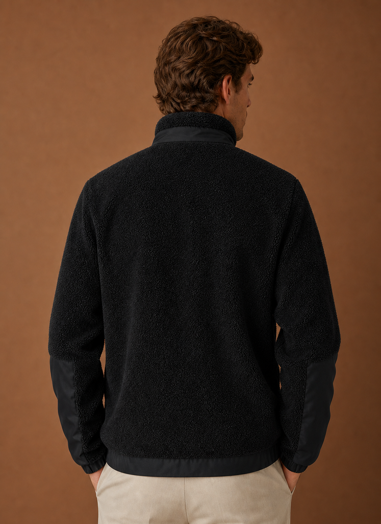 Chaqueta de Forro Sherpa para Hombre - Abrigo de Invierno con Cierre Completo | Areleon