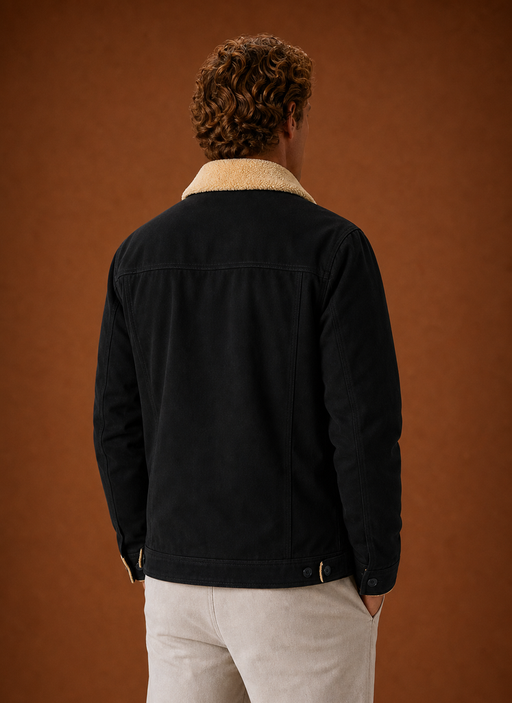 Chaqueta Sherpa para Hombre - Chaqueta Casual con Forro de Forro Polar | Areleon