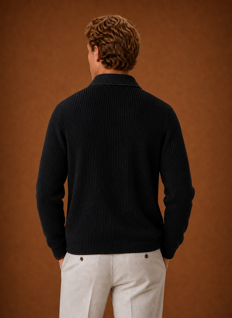 Cardigan de Punto para Hombre - Suéter de Mezclilla con Botones | Areleon
