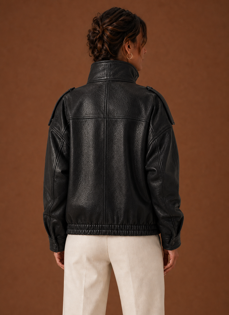 Chaqueta Casual para Mujeres - Chaqueta con Cuello de Embudo | Areleon