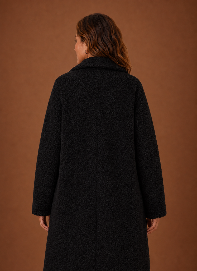 Abrigo de Teddy para Mujer - Abrigo de Invierno Largo de Doble Botonadura | Areleon