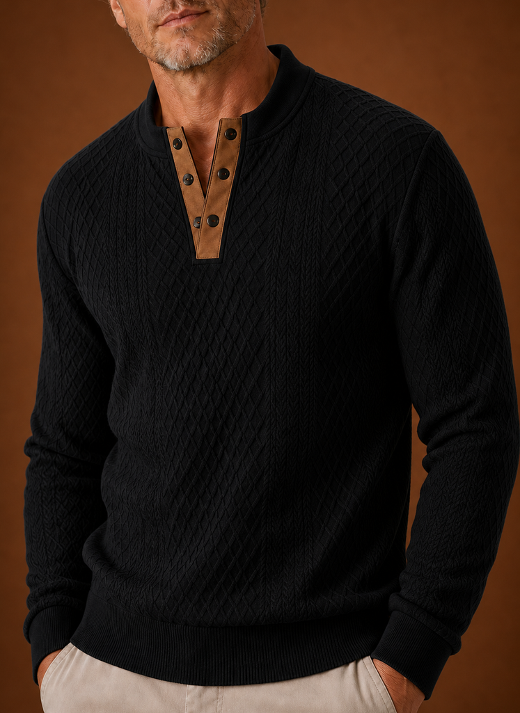 Suéter de Cuello Redondo para Hombre - Pullover para Capas y Uso en Oficina | Areleon