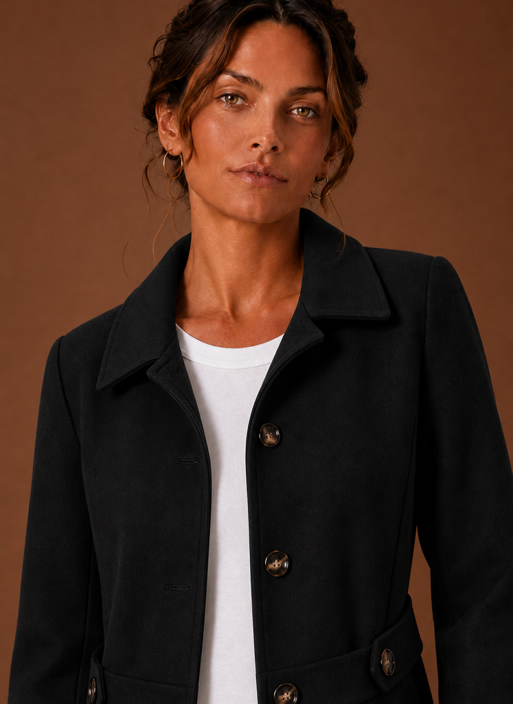 Abrigo Trench para Mujeres - Chaqueta de Largo Medio con Botones | Areleon