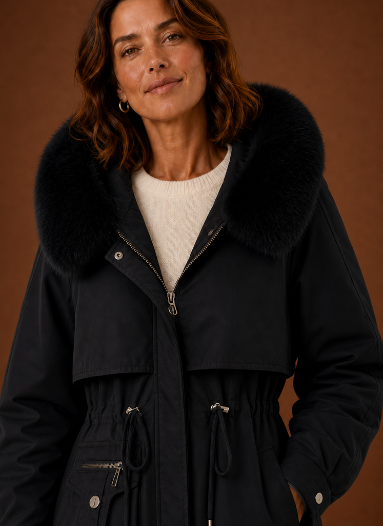 Chaqueta Parka para Mujer - Abrigo de Invierno con Capucha de Piel Sintética | Areleon