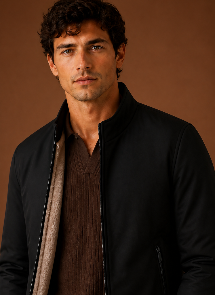 Chaqueta Bomber de Forro Polar Liviana para Hombre | Areleon