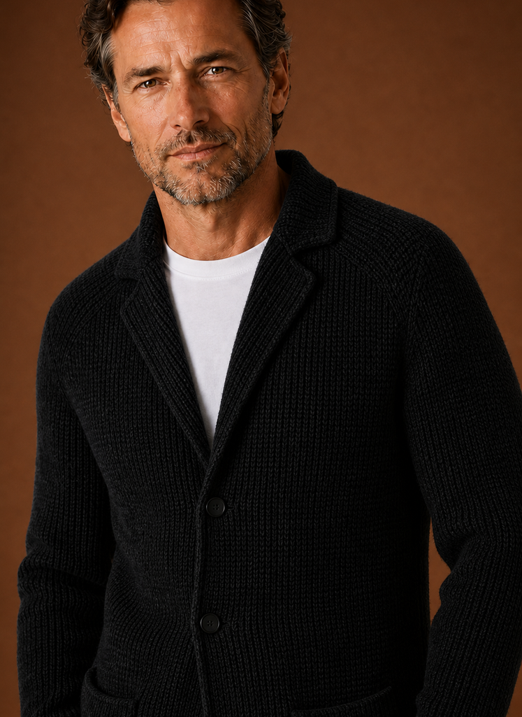Cárdigan de Punto para Hombre - Chaqueta de Capa con Botones | Areleon