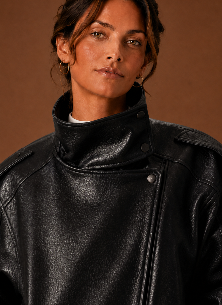 Chaqueta Casual para Mujeres - Chaqueta con Cuello de Embudo | Areleon