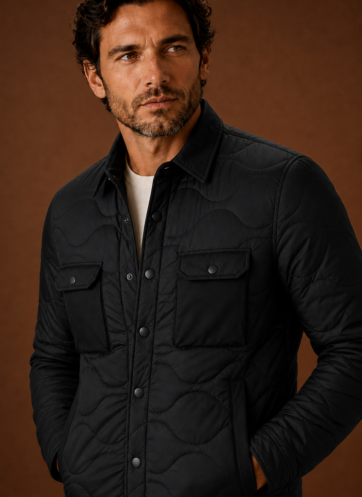 Chaqueta de Camisa Acolchada para Hombre - Abrigo Casual | Areleon