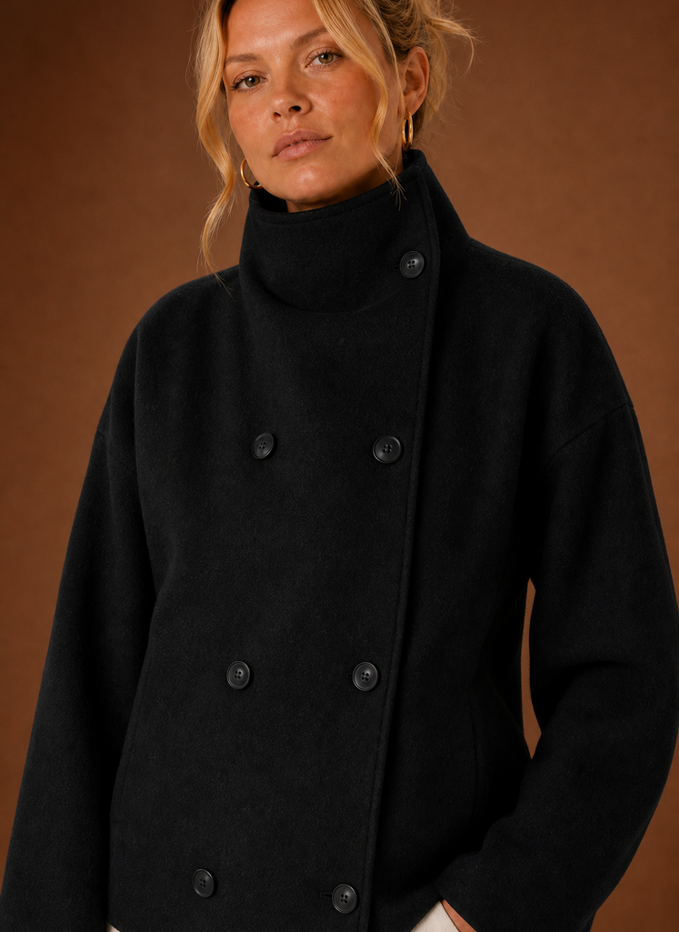 Chaqueta de Cuello Embudo para Mujer - Chaqueta Casual | Areleon