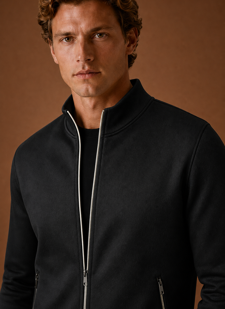 Chaqueta de Suéter con Cremallera Completa para Hombre | Areleon