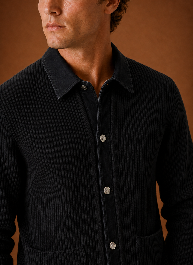 Cardigan de Punto para Hombre - Suéter de Mezclilla con Botones | Areleon