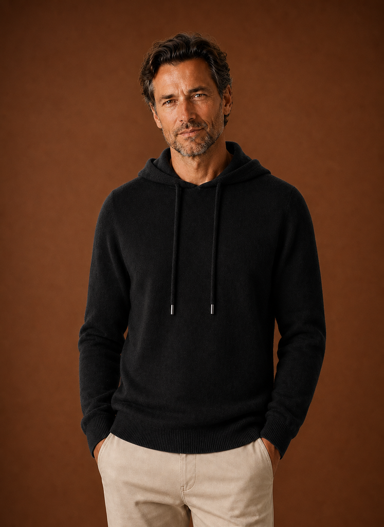 Suéter con Capucha de Look Cachemir para Hombre - Suéter de Punto | Areleon