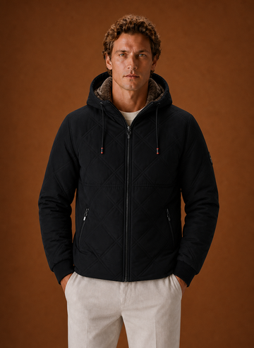 Chaqueta Acolchada para Hombre - Abrigo de Invierno con Capucha y Forro de Piel Sintética | Areleon