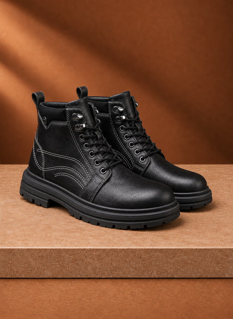 Botas de Hombre con Cordones - Botas de Tobillo Vintage, Botas Casual | Areleon