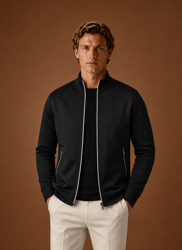 Chaqueta de Suéter con Cremallera Completa para Hombre | Areleon