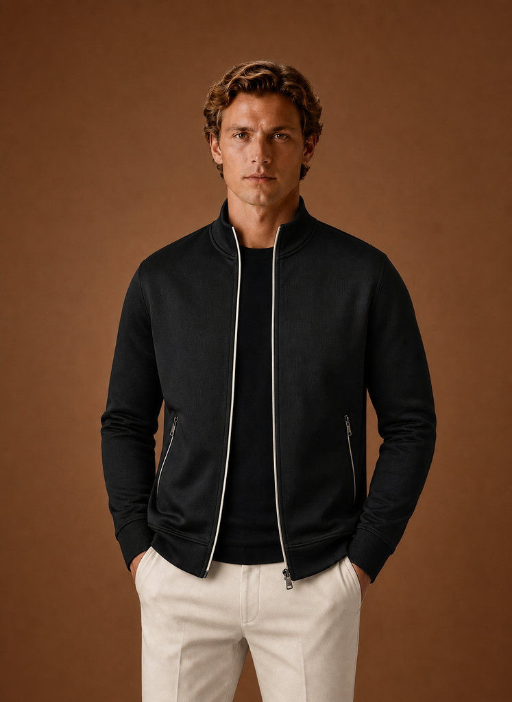 Chaqueta de Suéter con Cremallera Completa para Hombre | Areleon