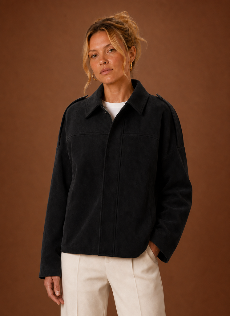 Chaqueta Oversized de Ante para Mujeres | Areleon