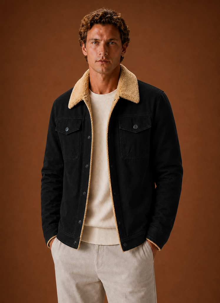 Chaqueta Sherpa para Hombre - Chaqueta Casual con Forro de Forro Polar | Areleon