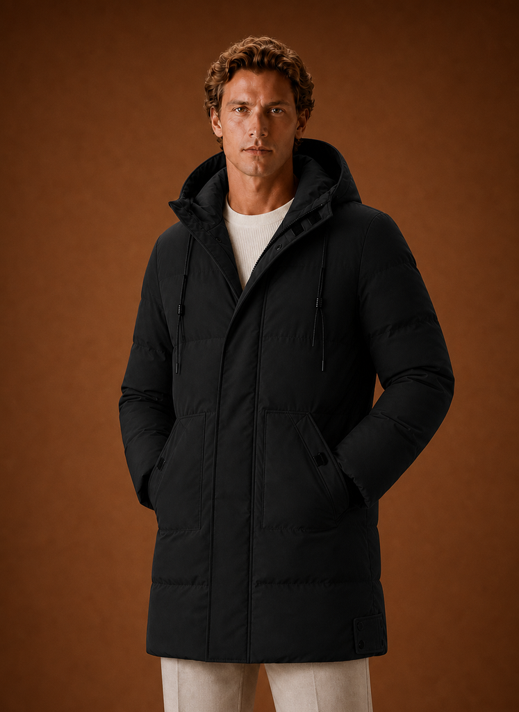 Chaqueta de Plumas para Hombre - Parka con Capucha para Invierno | Areleon