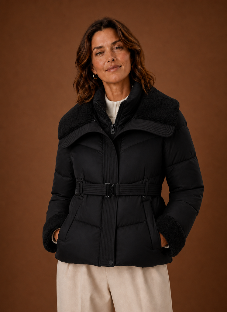 Chaqueta de Plumas para Mujeres - Abrigo de Invierno con Cinturón | Areleon